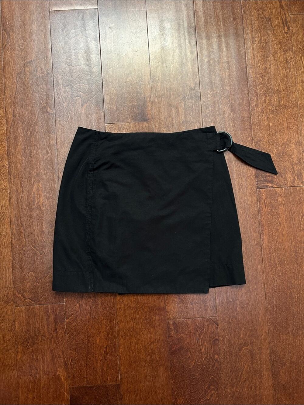 Calvin Klein Jeans Black True Wrap Waist Mini Skirt, Size XS